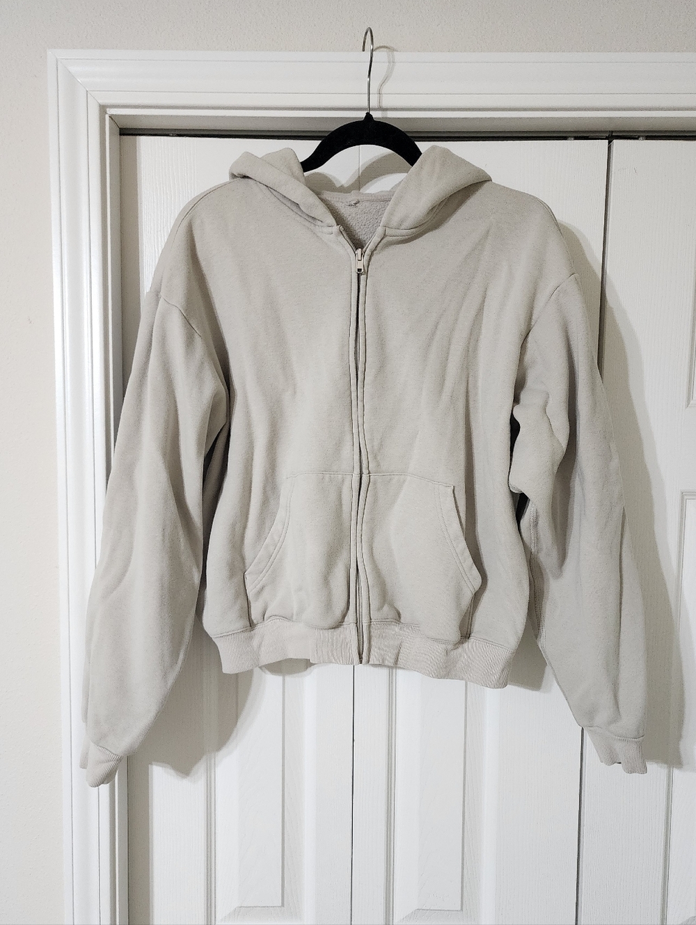 Skims Light Beige Tan Classic Zip Up Hoodie